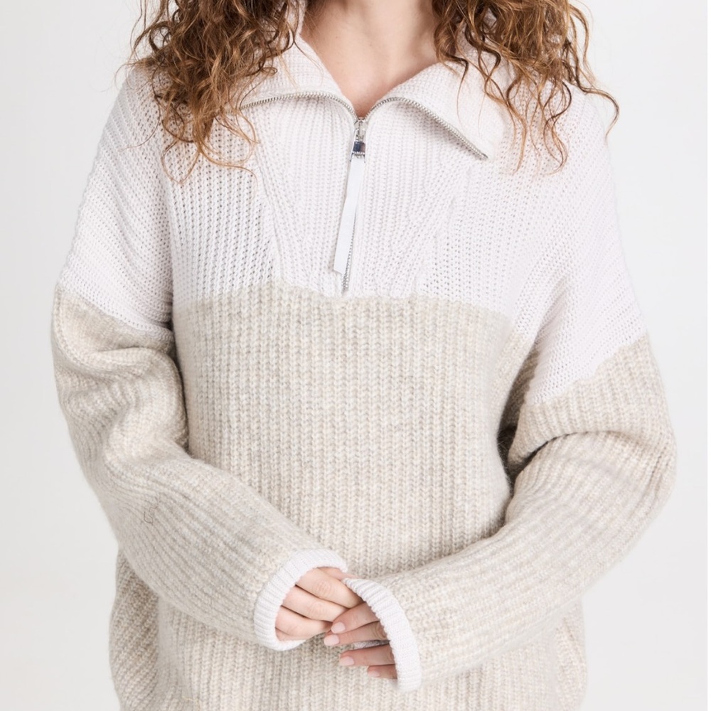 Like New Varley Willard Half-Zip sweater in Nimbus Cloud size medium